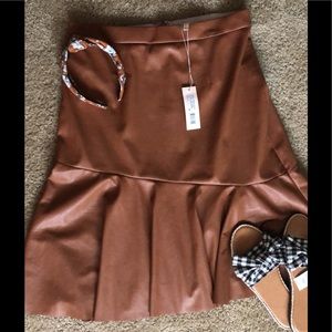 Rebecca Taylor Vegan Leather Skirt Size 12